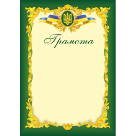 Грамота офіційна (зелена) ГО-3 - Сажко О.