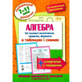 Найкращий довідник. Алгебра в таблицях та схемах 7-11 класи - Лебеденко Н.С.