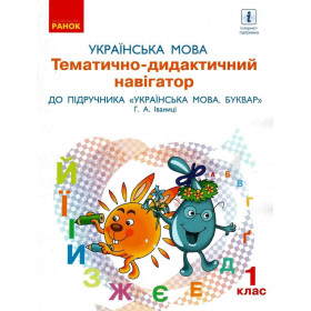 НУШ 1 клас Укр. мова  Розробки уроків Тематично-дидакт. навігатор до букв. Іваниці Г.А.  - Іваниця Г. А.